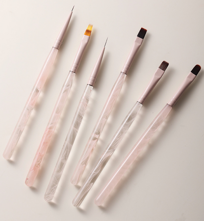 10mm Flat Nail Art Brush with Lid