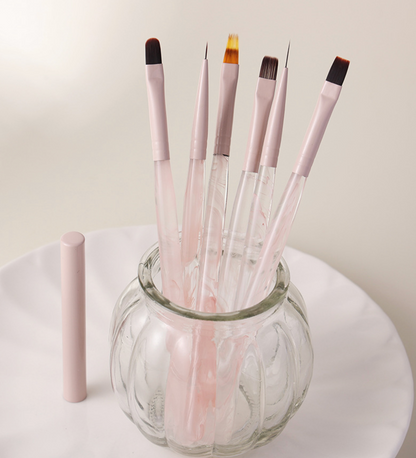 9mm Oval-Flat Nail Art Brush wit Lid