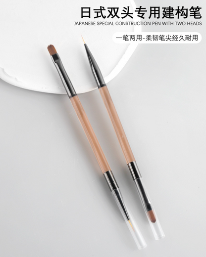 Dual-Ended Nail Art Brush with 9mm Liner Brush