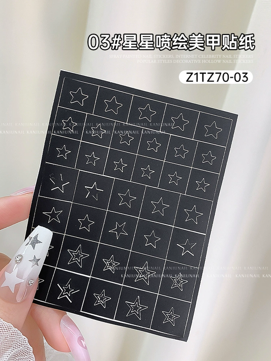 Joyful Airbrush Nail Stickers #03 Star