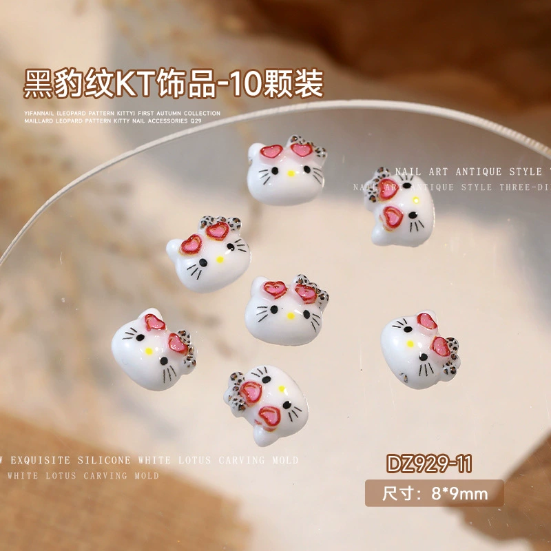 Nœud papillon Hello Kitty avec motif léopard