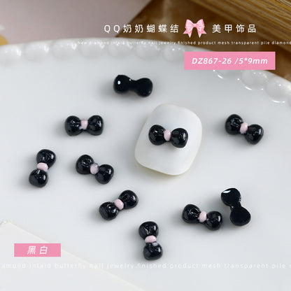 3D Nail Art Resin Bow Tie Decoration - 5pcs