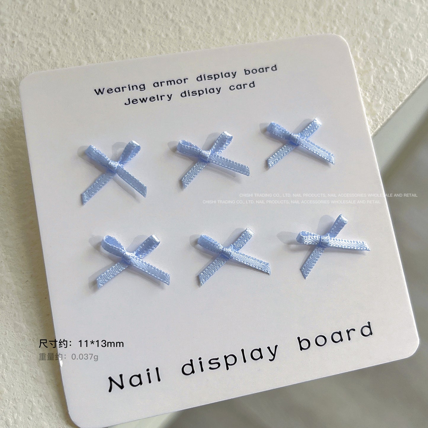 Tiny Lace Bows Nail Decorations - 4pcs