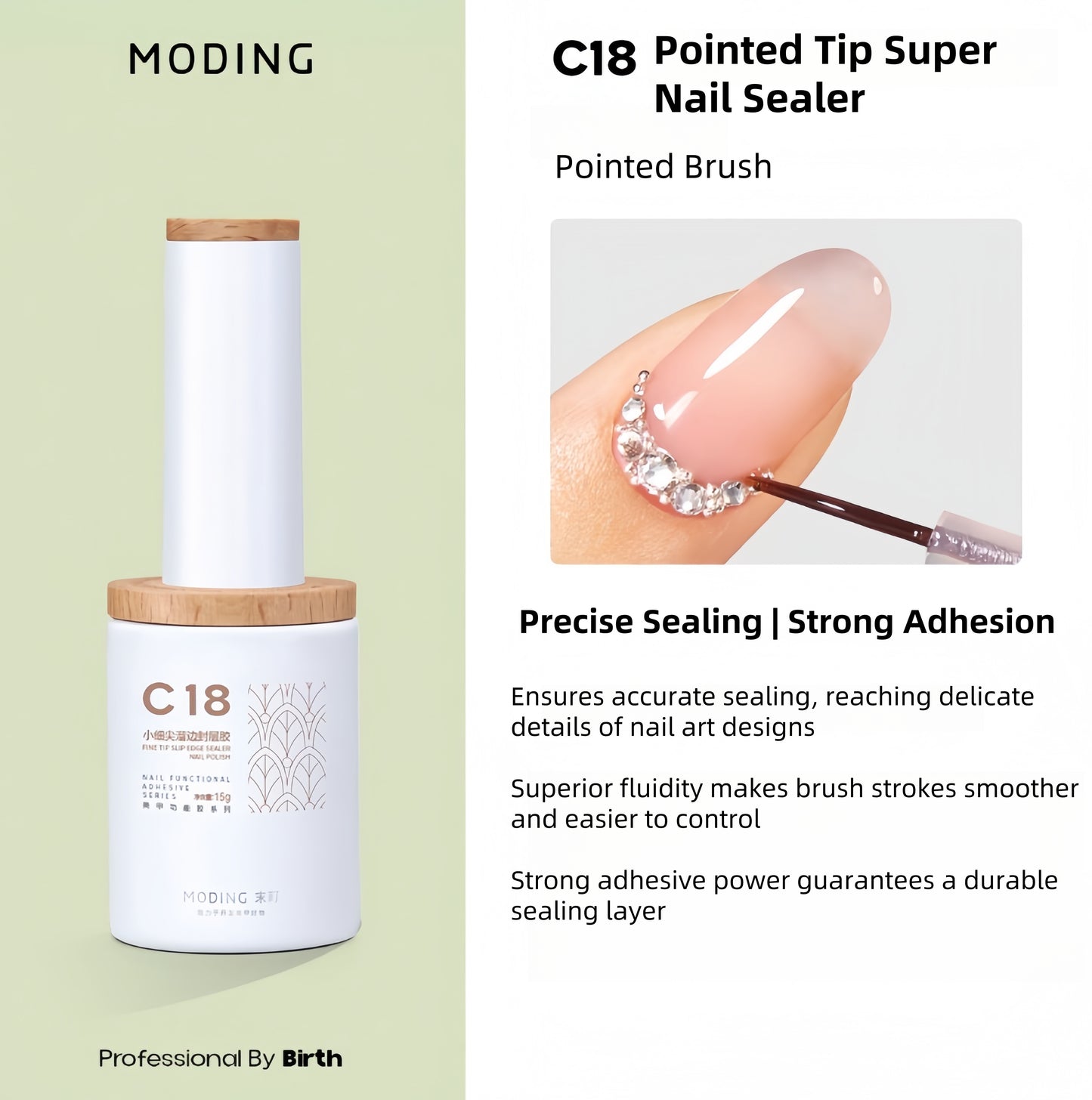 Moding Bottled Function Gel C18 Pointed Tip Super Nail Sealer
