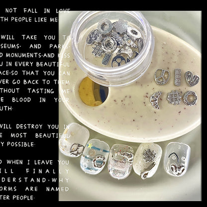 Soft Dessert Theme Mini Bread Nail Charms