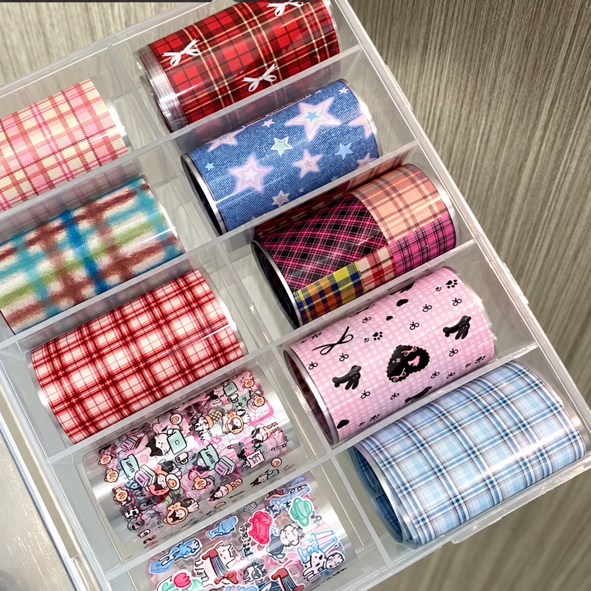 Japanese Preppy Nail Cartoon Designs Transfer Foil Set