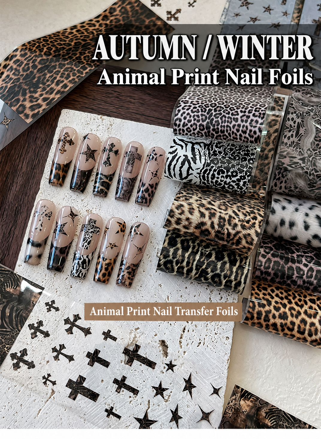 Animal Print Nail Transfer Foils