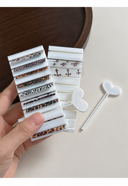 Portable 10-Slot Nail Art Transfer Foil Organizer
