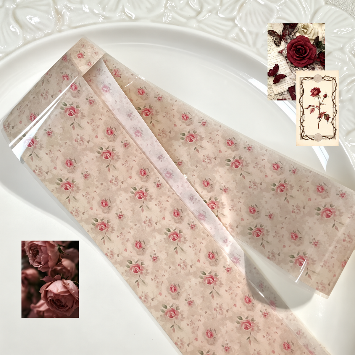 Vintage Rose Nail Art Transfer Foil