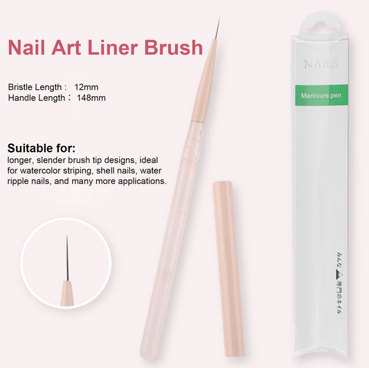 12mm Liner Nail Art Brush with Lid