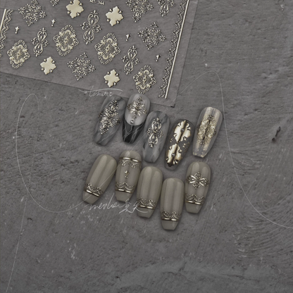 Autocollant pour ongles Tomoni MS344 Doré