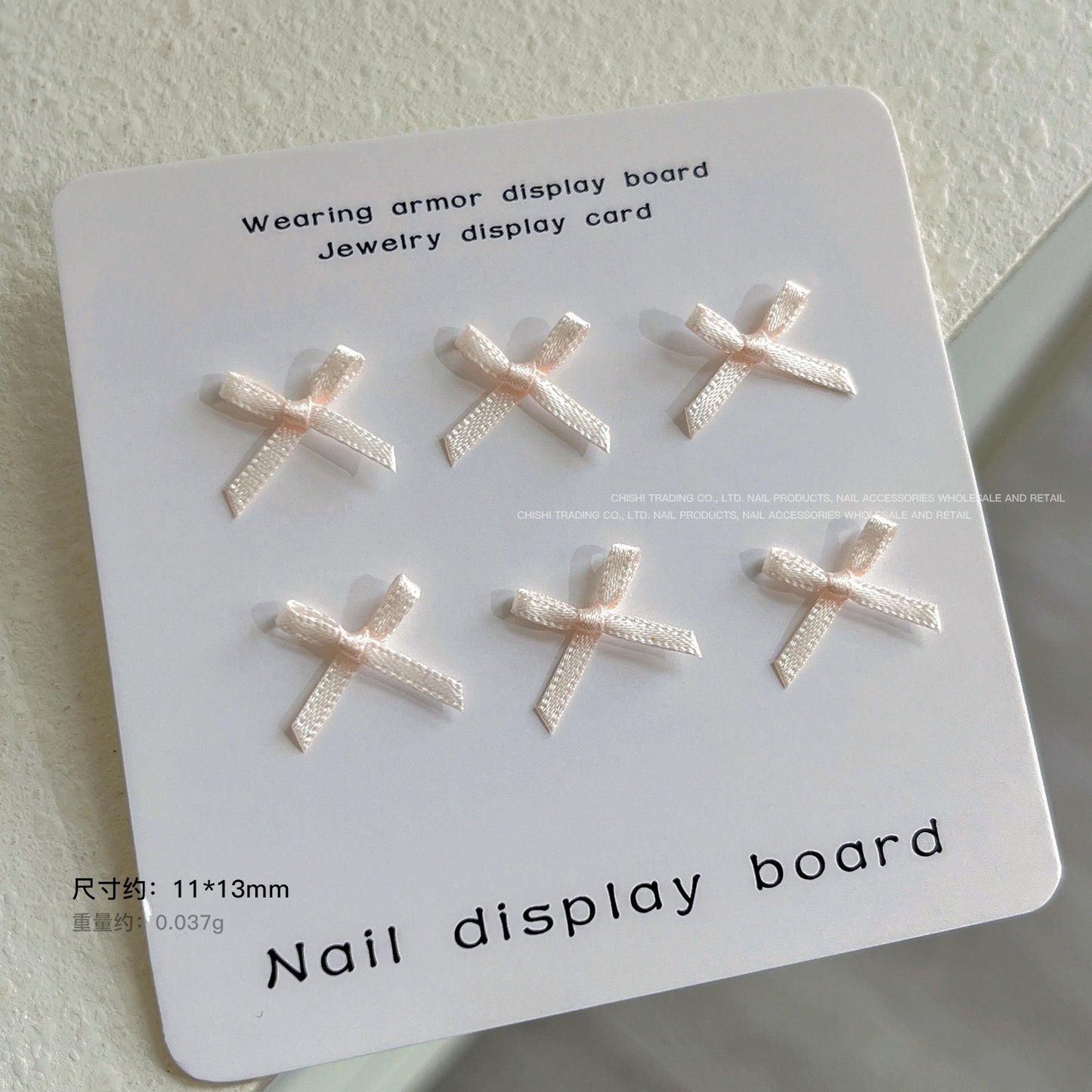 Tiny Lace Bows Nail Decorations - 4pcs