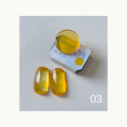 Qingyou Cube Glass Jelly Painting Gel Palette