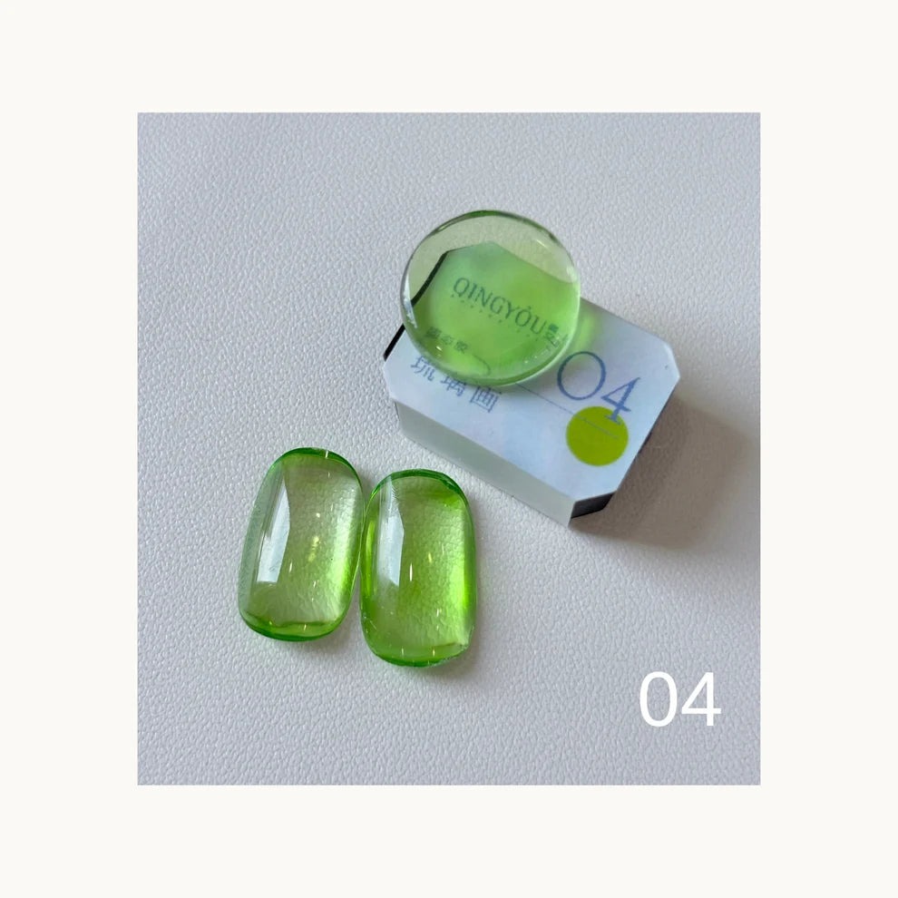 Qingyou Cube Glass Jelly Painting Gel Palette