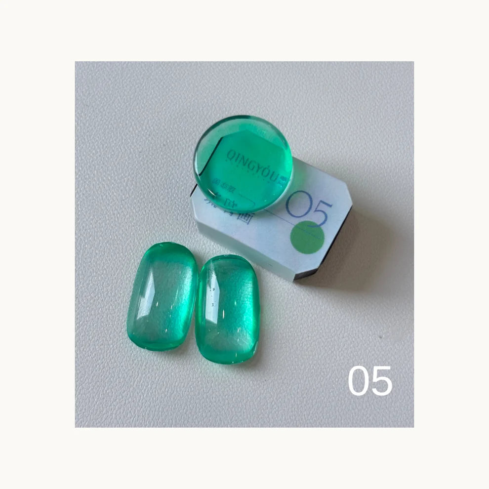 Qingyou Cube Glass Jelly Painting Gel Palette