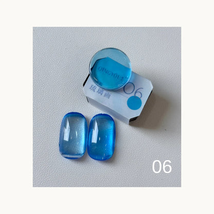 Qingyou Cube Glass Jelly Painting Gel Palette