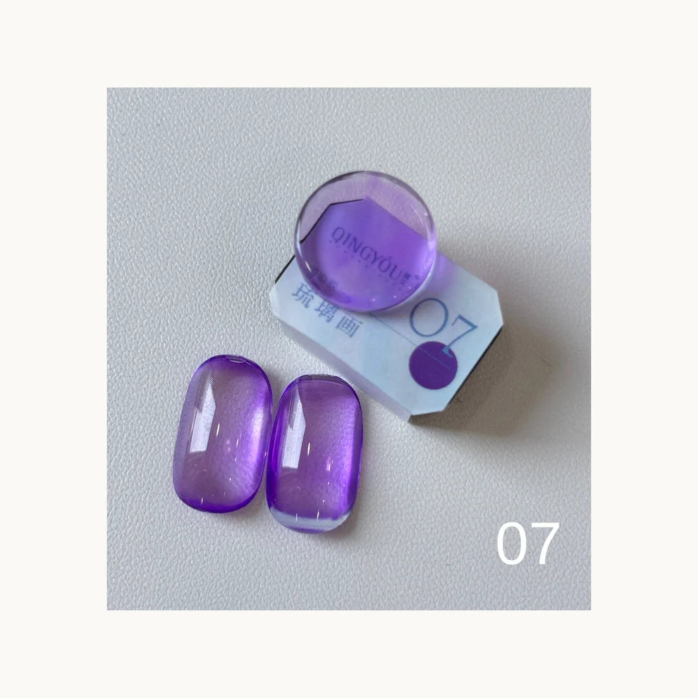 Qingyou Cube Glass Jelly Painting Gel Palette