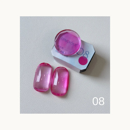 Qingyou Cube Glass Jelly Painting Gel Palette