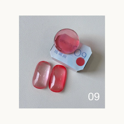 Qingyou Cube Glass Jelly Painting Gel Palette