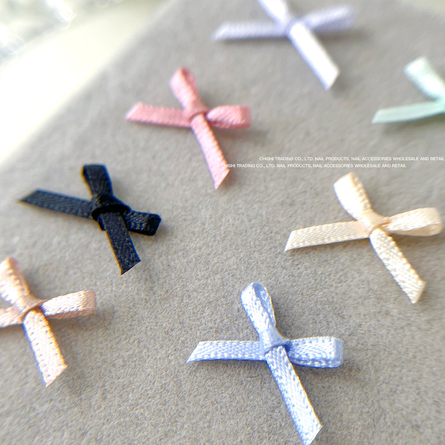 Tiny Lace Bows Nail Decorations - 4pcs
