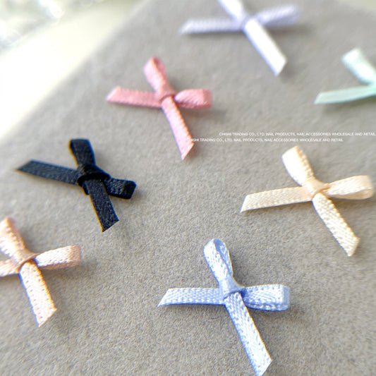 Tiny Lace Bows Nail Decorations - 4pcs