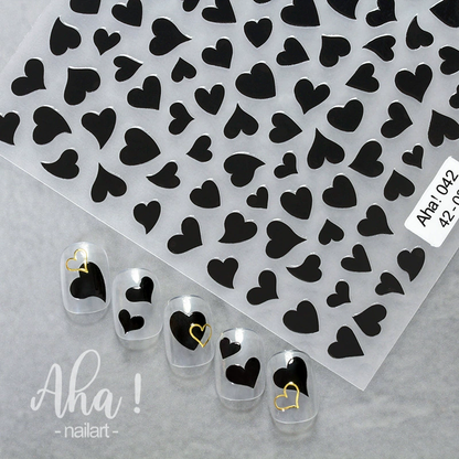 Aha Nail Sticker 042-03 Black