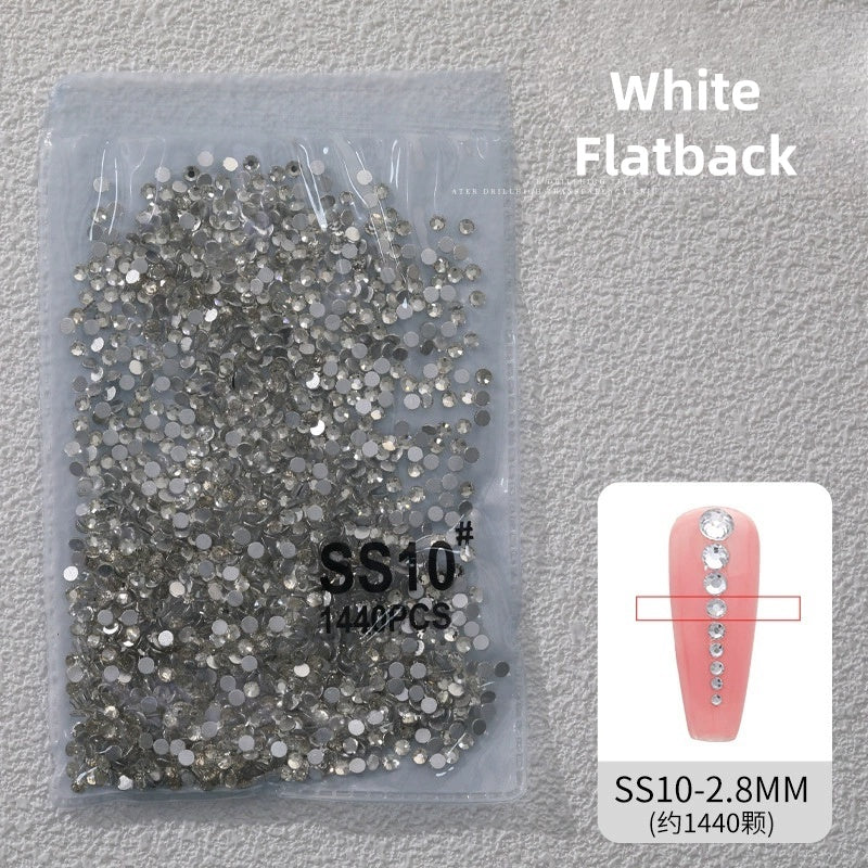 SS10 Flatback Crystal Rhinestone Nail Decoration 1440pcs