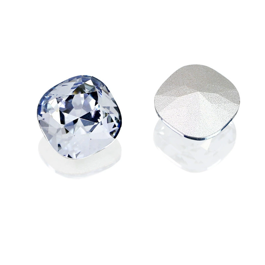 Strass Nail Art Carré Arrondi 10mmx10mm Gris Clair (2pcs)