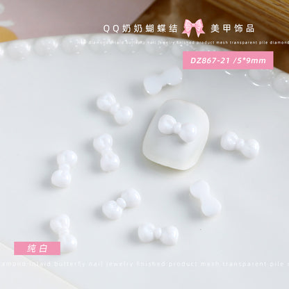 3D Nail Art Resin Bow Tie Decoration - 5pcs